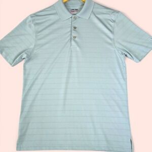 Grand Slam Performance Airflow Mens Large Gray Textured Striped Polo Shirt